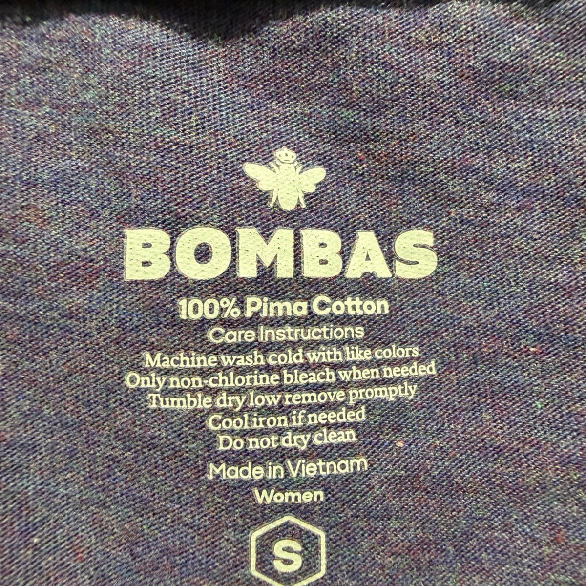 Bombas Pima Cotton T-Shirt Women's Small Contrast Stitch Casual1