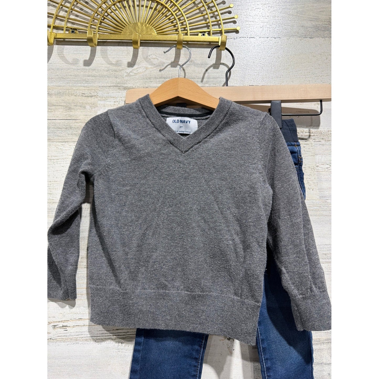 Gap Old Navy Wonder Nation Boys 2T Cars Grey Basics Shirts Jeans Bundle3