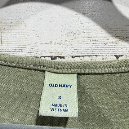 Old Navy Tiered Sleeveless Midi Dress Women S Green Cotton Slub Casual EUC1
