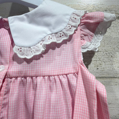 The Beaufort Bonnet Company Dress Girls 4T Pink Gingham Preppy *Flawed7