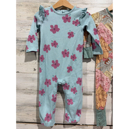 Hanna Andersson Bluey Carters Girls 12-18M Blue Pink Floral Bundle5