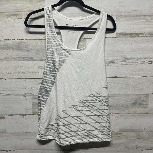 Under Armour Tank Top Womens XL White Silver Geometric HeatGear GUC0