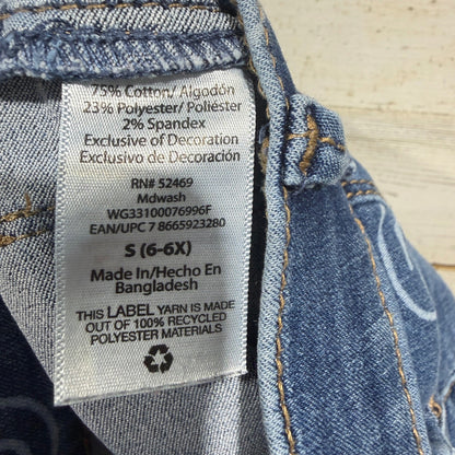 Wonder Nation Jegging Bundle Girls S 6-6X Blue Denim Smiley Face GUC*4