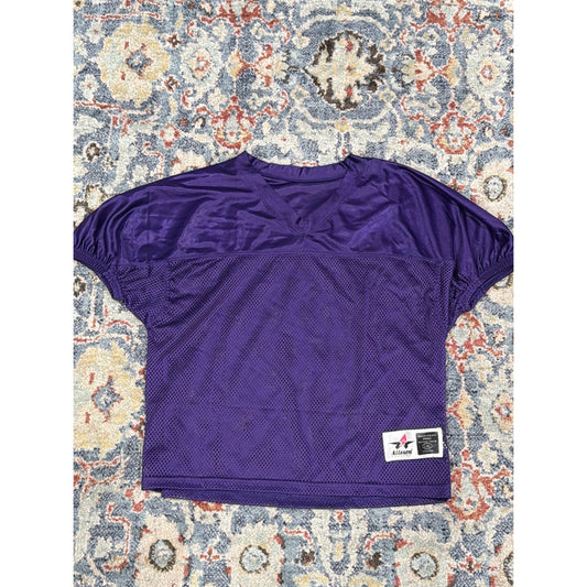 Alleson Athletic Football Jersey Boys L / XL Purple Mesh Practice Youth EUC0
