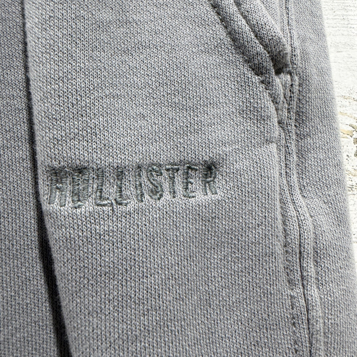 Hollister Relaxed Jogger Men Small Grey Fleece Sweatpants Loungewear *Flawed2