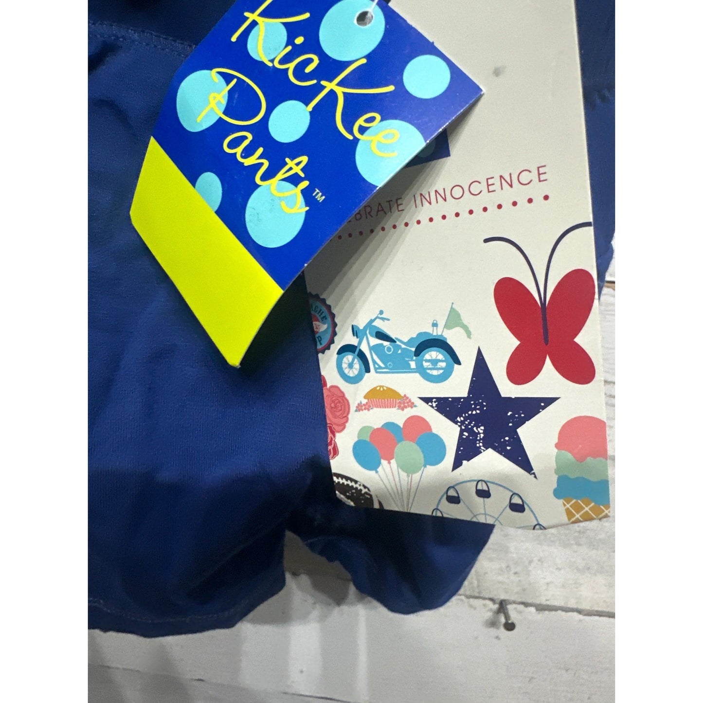 Kickee Pants Cargo Shorts Boys 18-24m Royal Blue Bamboo Viscose NWT2