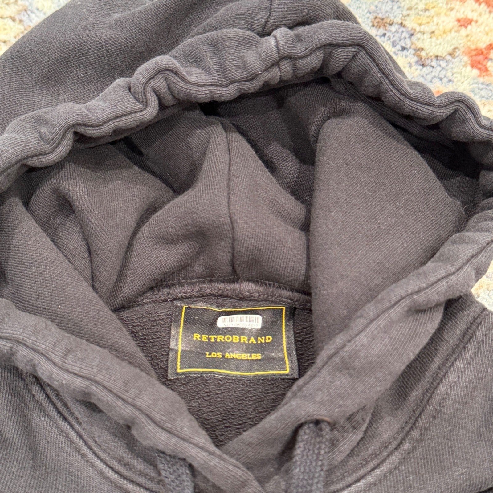 Retro Brand Hoodie Anthropology Adult Small Black American Made Eagle Graphic2