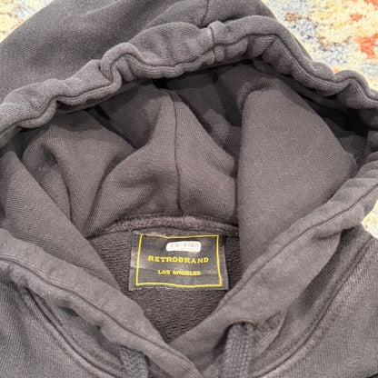 Retro Brand Hoodie Anthropology Adult Small Black American Made Eagle Graphic2