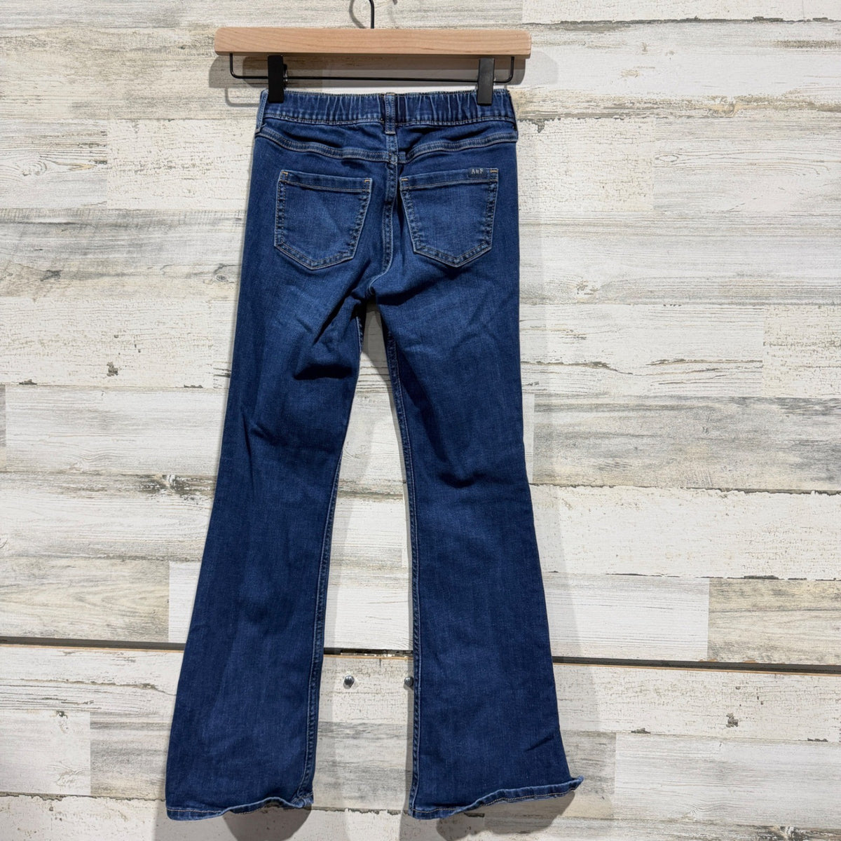 Abercrombie Kids High-Rise Flare Jeans Girls 7/8 Long Blue Denim Cotton EUC4
