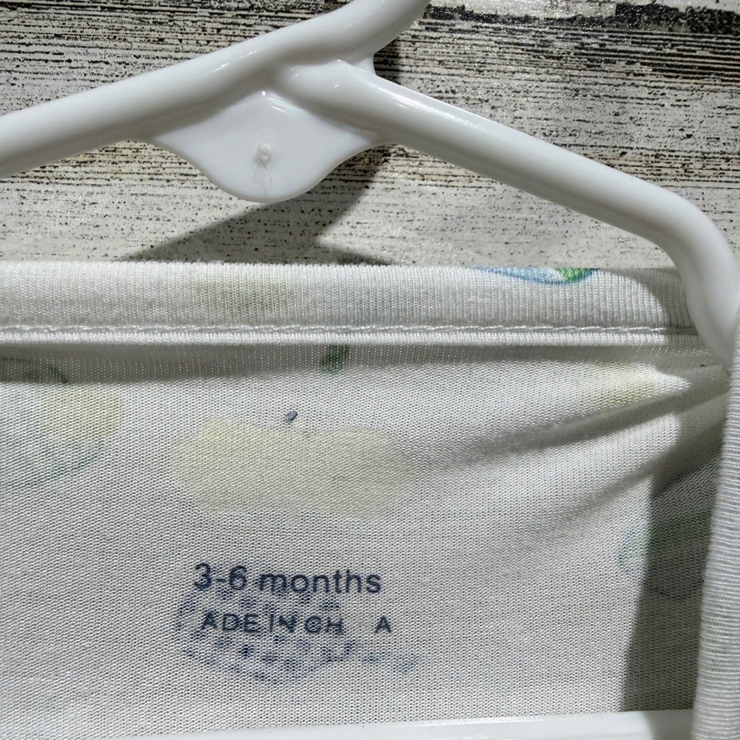 Milkberry Footed Sleepers Kids 3-6M White Paris Pickleball Bamboo Pajamas GUC*4