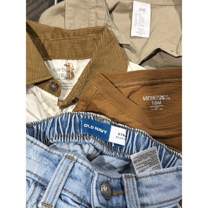 Cat & Jack Carter's Outfit Bundle Boys 18M Fall Neutral Hay Tractor Football Lot6