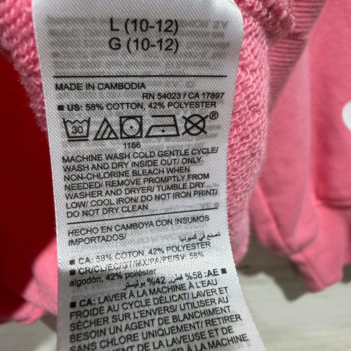 Old Navy Follow Your Heart Sweatshirt Girls L 10-12 Pink Cotton Blend Preppy4