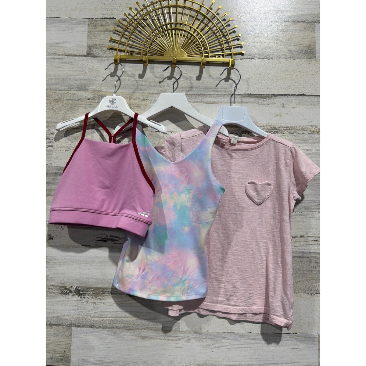 All in Motion Crewcuts Activewear Lot Girls Medium 8-10 Pink Tie Dye GUC0
