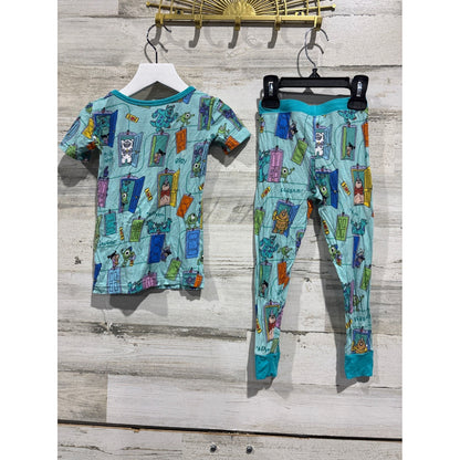 Monsters Inc Bamboo Disney Little Sleepies Pajamas Toddler 2T Two Piece Set1