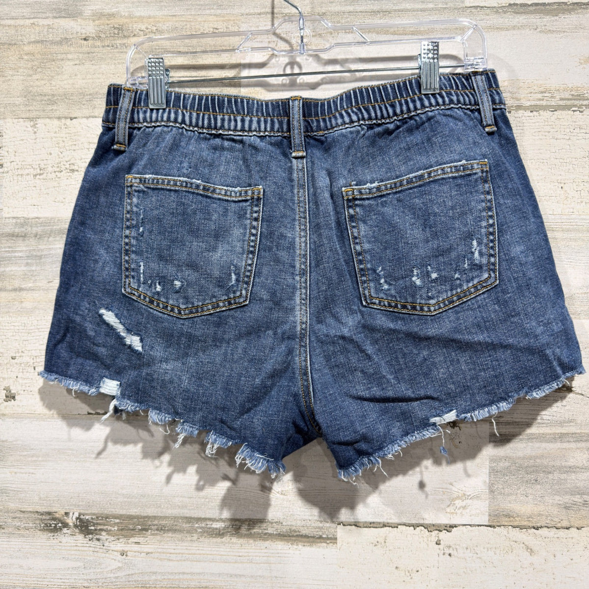 Aerie Distressed Denim Shorts Women M Blue Cotton Blend Boho Summer NWT5