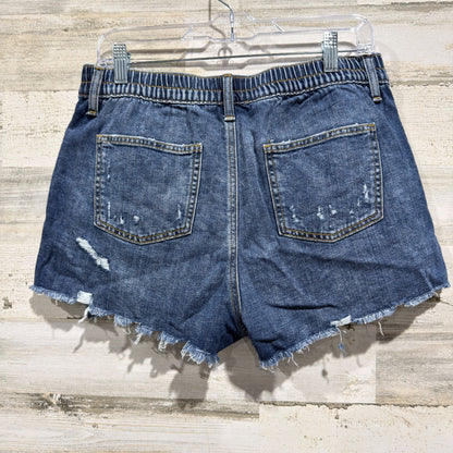 Aerie Distressed Denim Shorts Women M Blue Cotton Blend Boho Summer NWT5