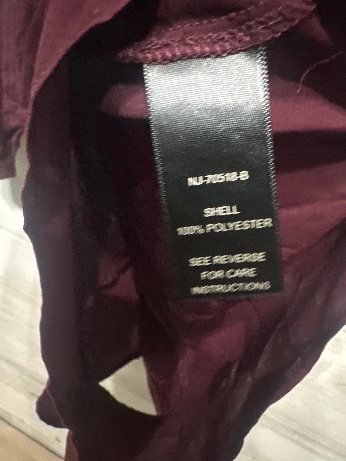 Ark & Co. Romper Women Small Burgundy Long Sleeve V-Neck Surplice NWT2