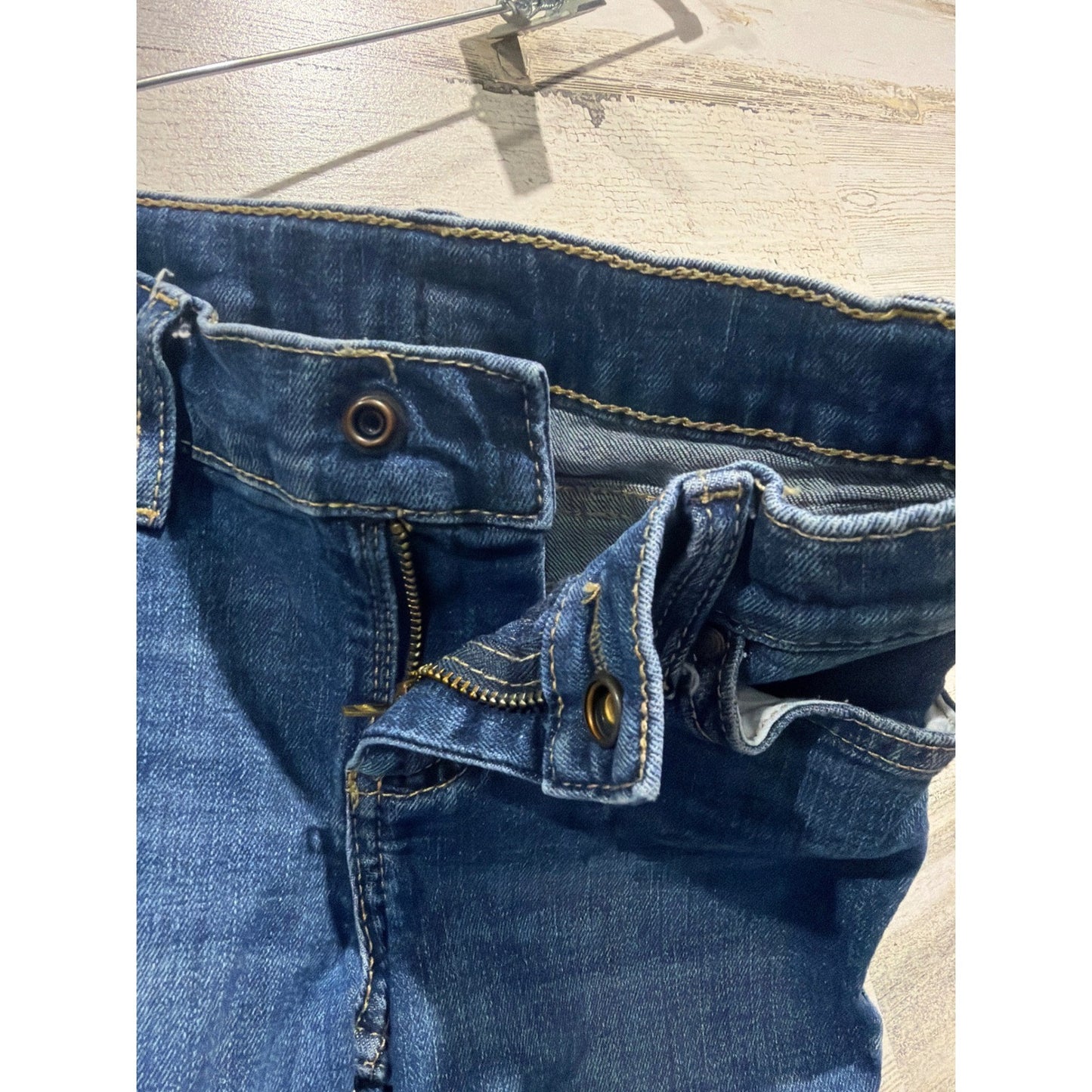 Wrangler Bootcut Jeans Girls Size 5 Blue Adjustable Waist Western Classic EUC3