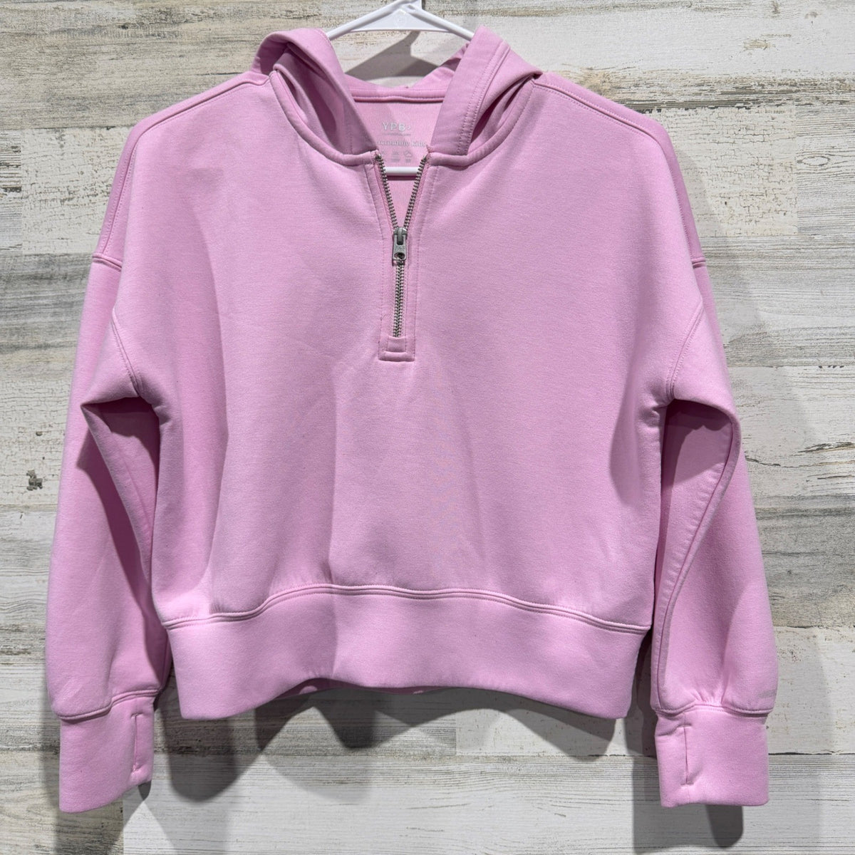 Abercrombie Kids YPB Quarter-Zip Hoodie Girls 11/12 Pink Activewear EUC0