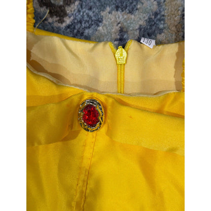 Belle Inspired Costume Girls Fits 6-7 (Marked 130) Yellow Princess Dress Up Gown2