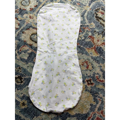 SwaddleMe Pod Swaddle Boys Newborn White Blue Green Bug Print Sleep Sack EUC2
