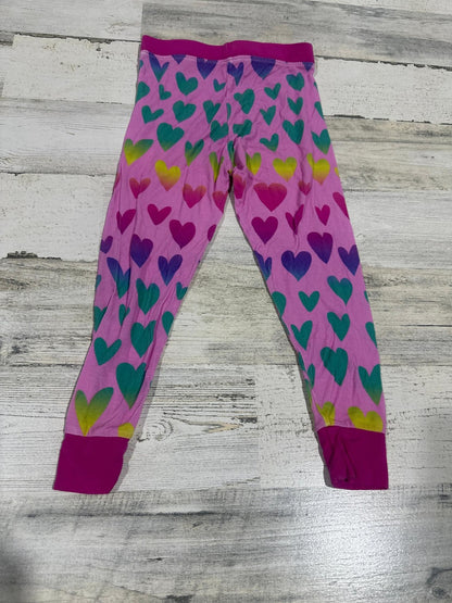 Little Sleepies Pajama Pants Girls 18-24 Months Pink Rainbow Ombre Hearts EUC2