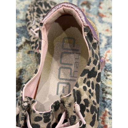 Hey Dude Wendy Shoes Girls Y3 Leopard Pink Animal Print Casual Boho4