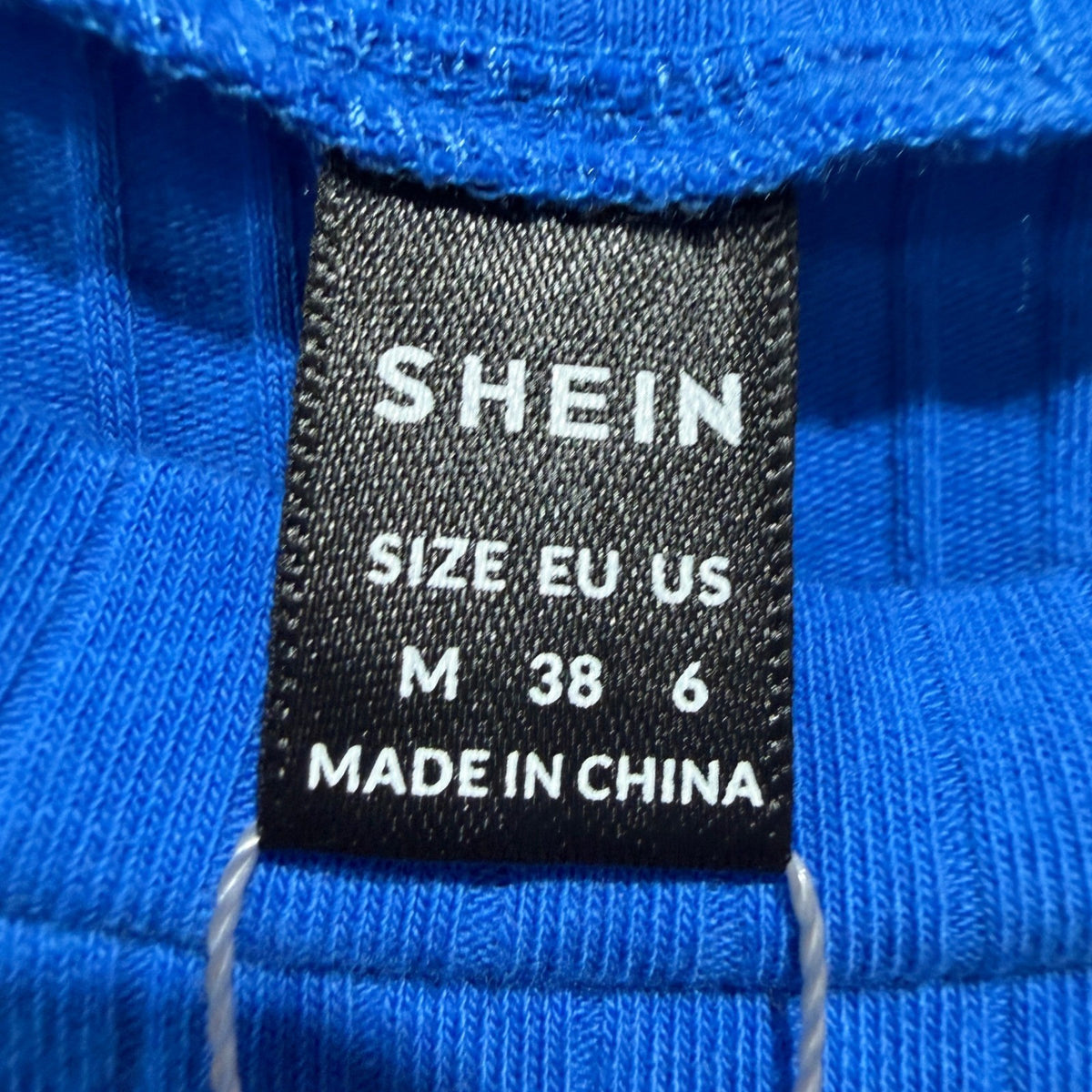 SHEIN Ribbed Crop Top Set Women M Blue Pink Lettuce Trim Y2K Basics3