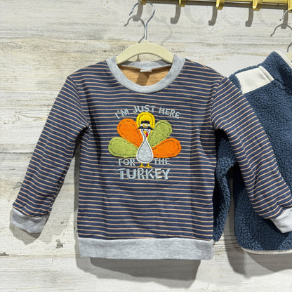 Baby Essentials Petit Lem Long Sleeve Bundle Boys 24M Blue Striped Fall EUC1