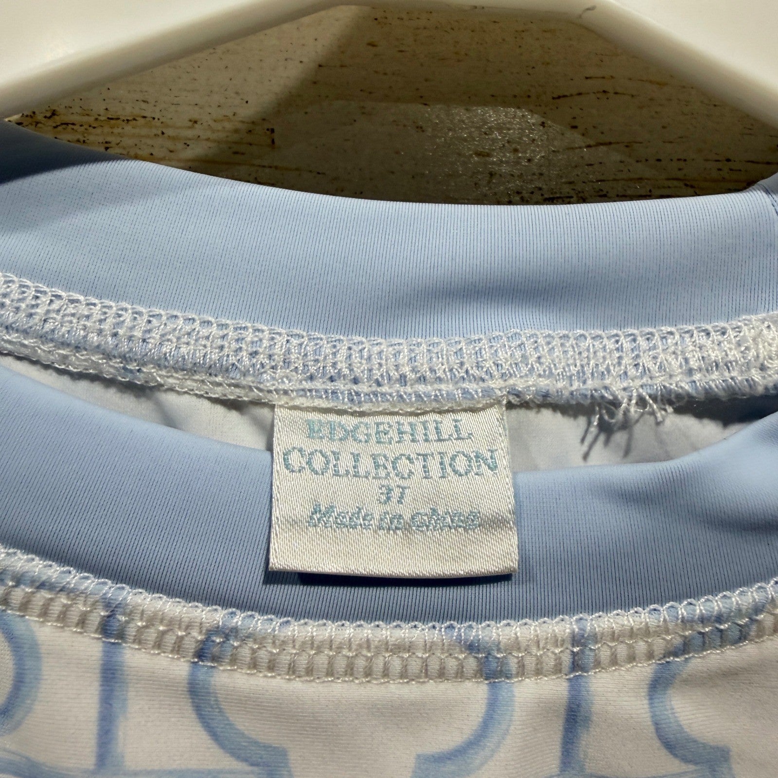 Edgehill Collection Rash Guard Boys 3T Blue Lattice Preppy NWT2