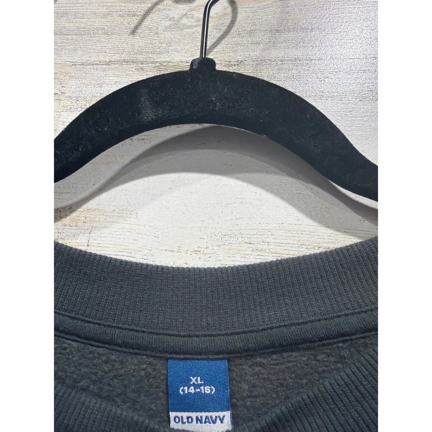 Old Navy Sweatshirt Kids XL 14/16 Gray Ford Mustang Graphic Carcore EUC2