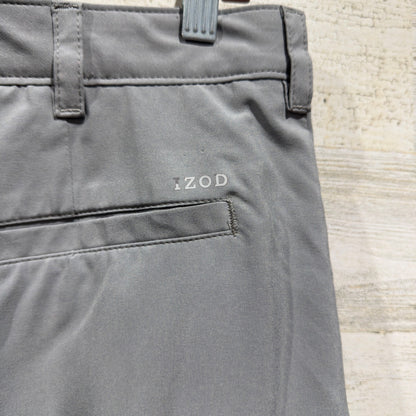 IZOD Golf Cargo Shorts Men 36 Gray Stretch Performance GUC*3