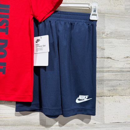Nike 2-Piece Set Boys Size 6 Red Navy Just Do It Graphic Mesh Shorts NWT2