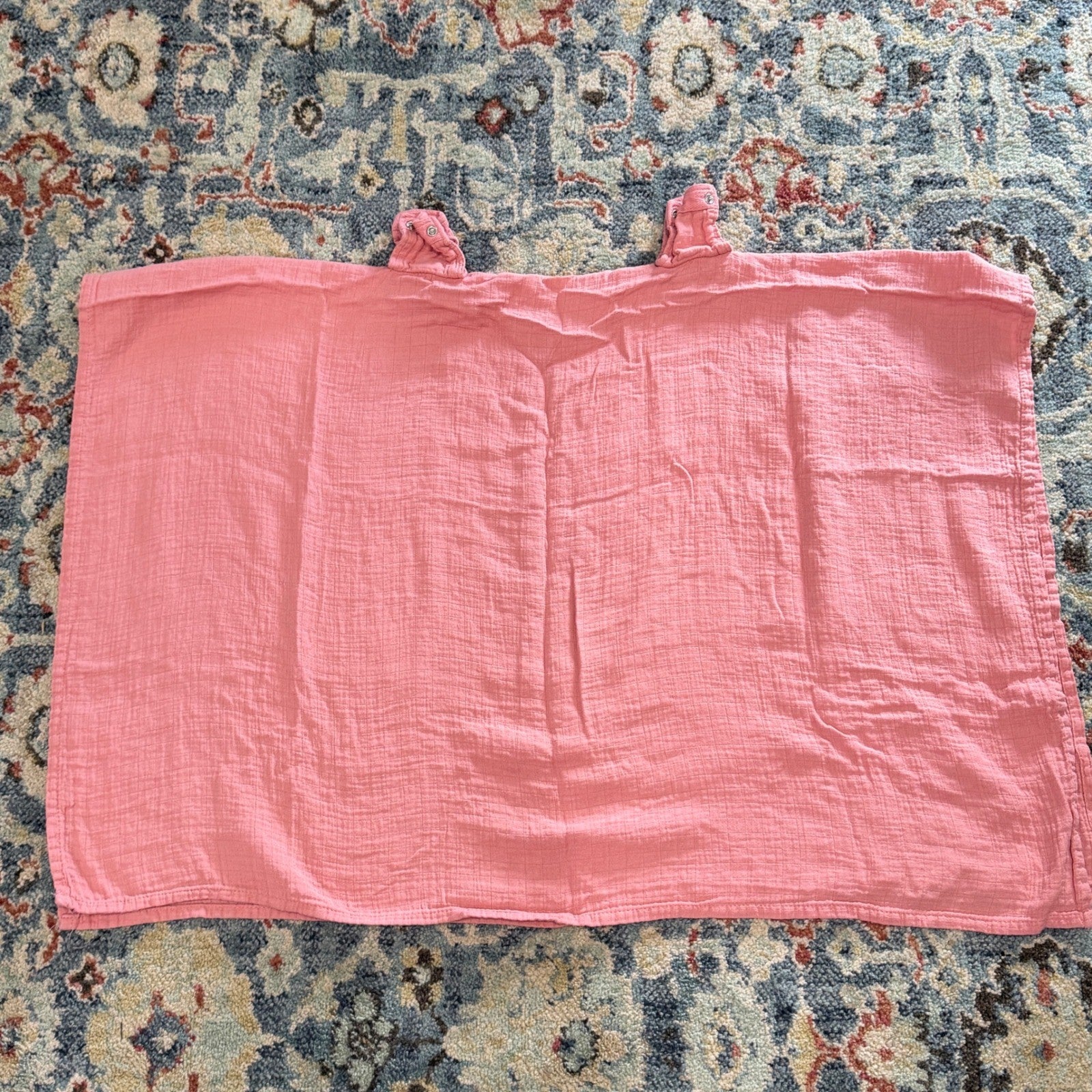 Comfy Cubs Car Seat Cover Baby Infant Pink Muslin Bamboo Gauze Boho EUC0