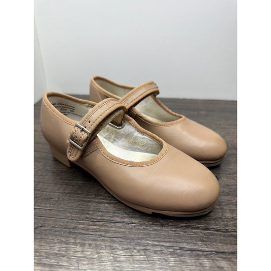 Capezio Tap Shoes Girls 13W Tan Mary Jane Dancewear GUC*0
