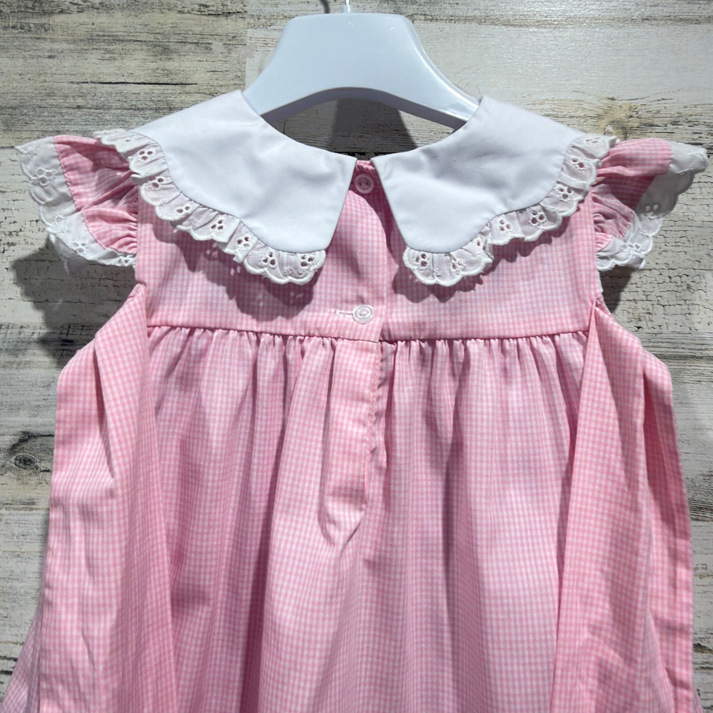 The Beaufort Bonnet Company Dress Girls 4T Pink Gingham Preppy *Flawed6