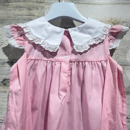 The Beaufort Bonnet Company Dress Girls 4T Pink Gingham Preppy *Flawed6