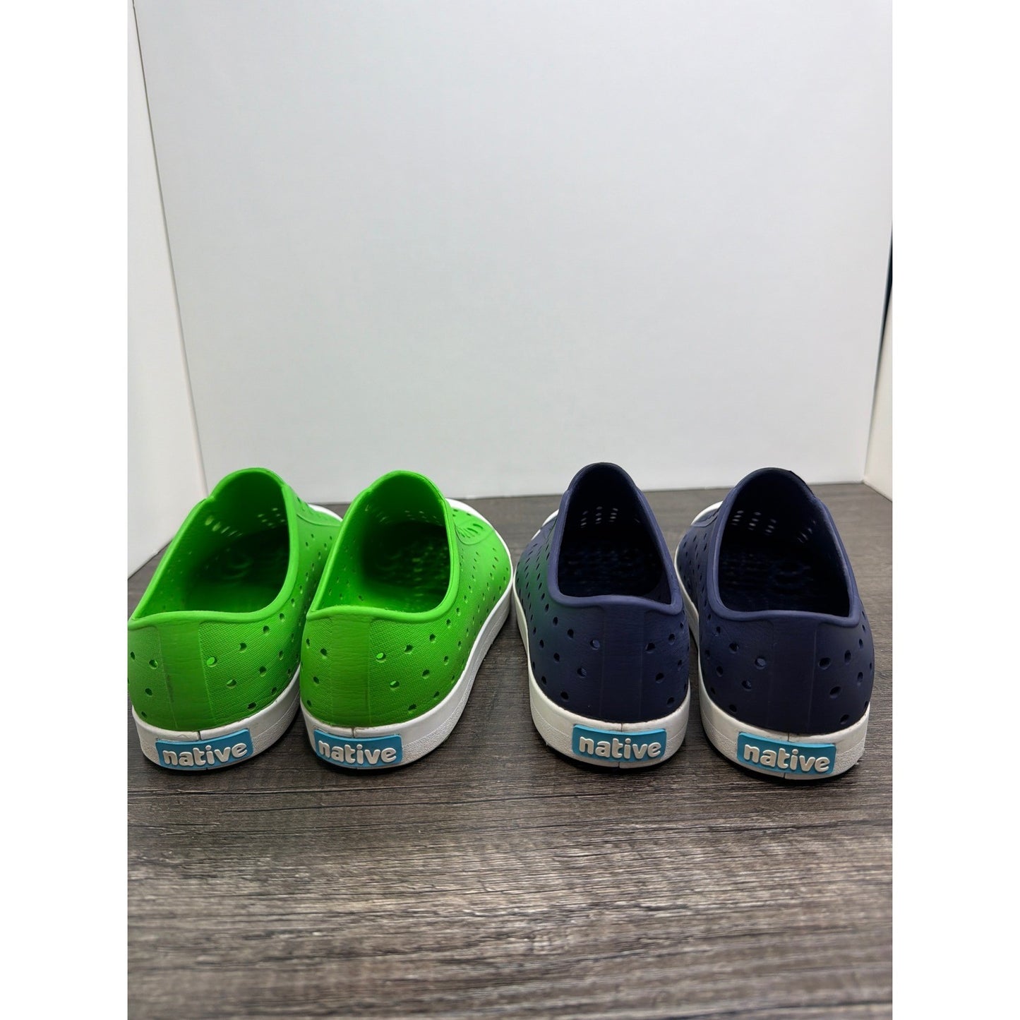 Native Jefferson Shoes Bundle Kids 13 Green Navy Blue Slip On Sneakers1