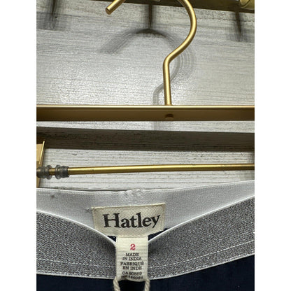 Hatley Leggings Girls Size 2 Navy Blue Glitter Waist Striped NWT1