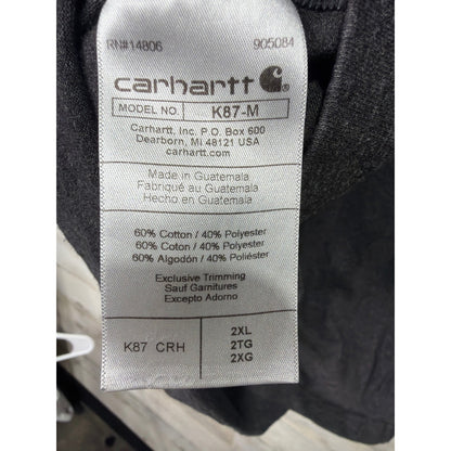 Carhartt Pocket T-Shirt Mens 2XL Charcoal Loose Fit Workwear Gorpcore *Flawed4