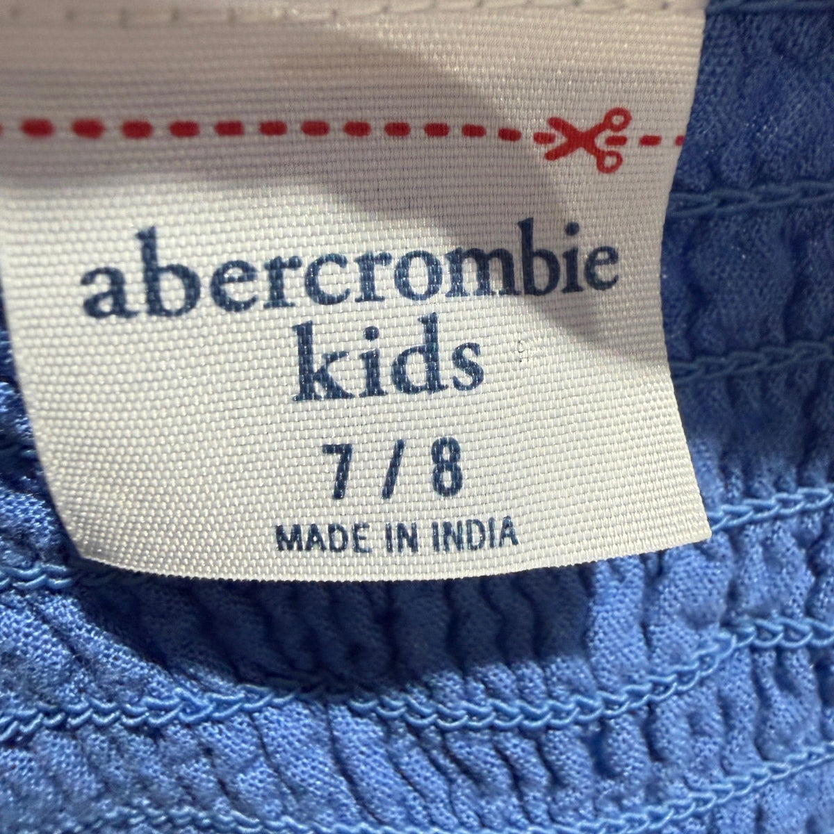 Abercrombie Kids Smocked Floral Cami Dress Girls 7/8 Blue Viscose Boho EUC6