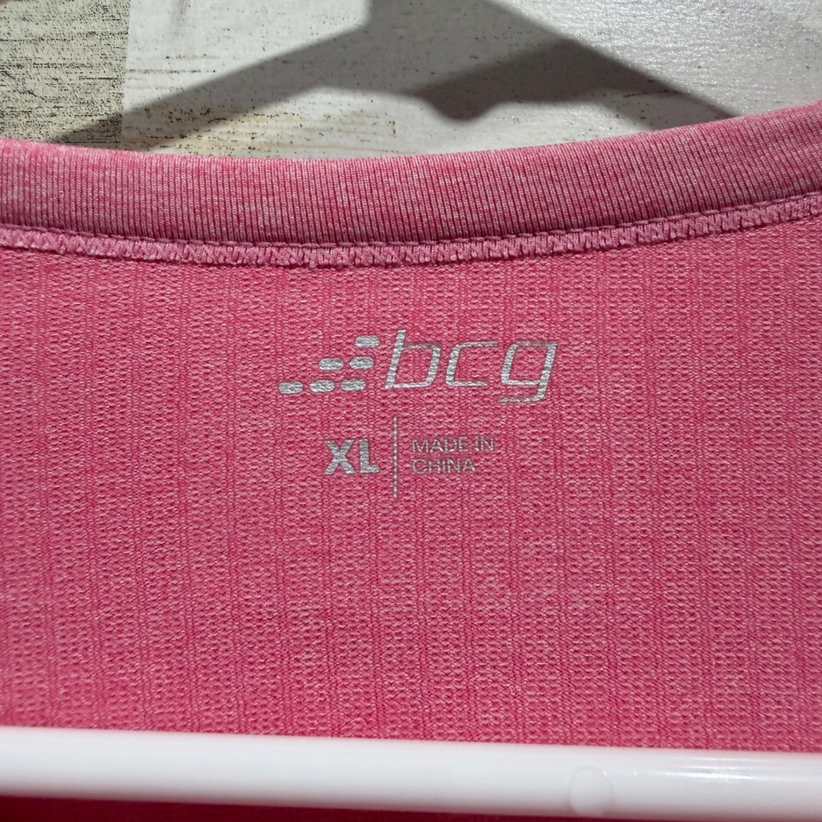 BCG Active Top Women XL Pink Long Sleeve Mesh Thumbhole Athleisure EUC1