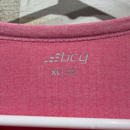 BCG Active Top Women XL Pink Long Sleeve Mesh Thumbhole Athleisure EUC1