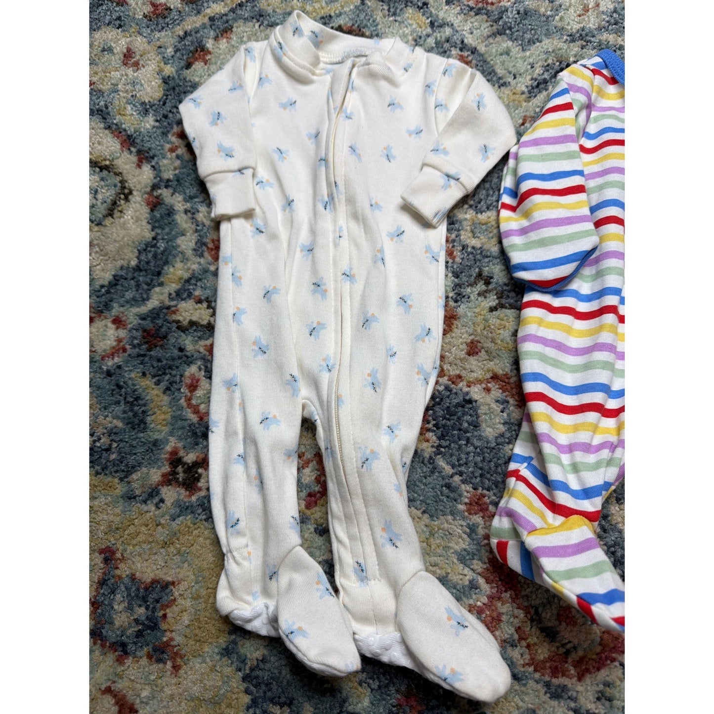 Preemie 7 Piece Baby Clothing Bundle Animals Stripes Veggie3