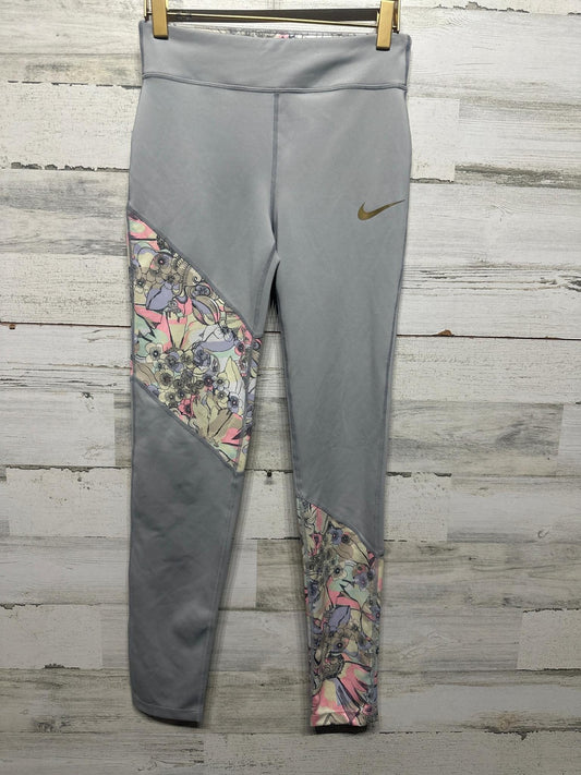 Nike Leggings Girls XL Gray Floral Dri-FIT Athletic EUC0