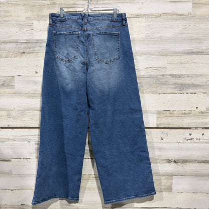 Celebrity Pink Wide Leg Jeans Women 15/32 Blue Cotton Denim Y2K Style EUC2