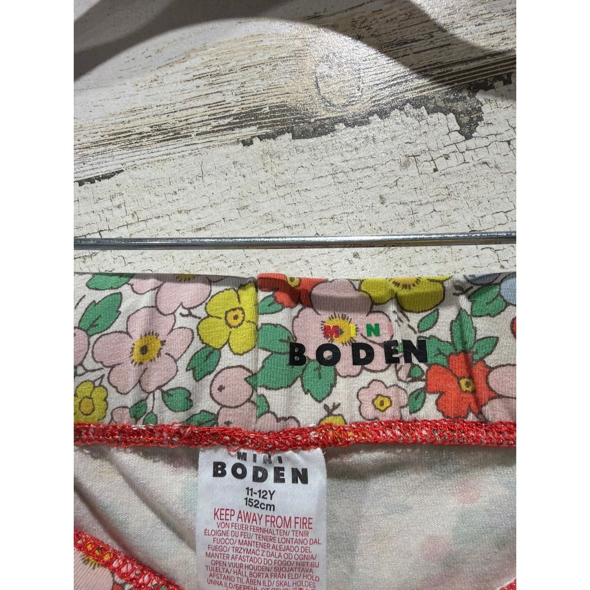 Hanna Andersson Tea Mini Boden Girls 10-12 Yellow Blue Floral Legging Set7