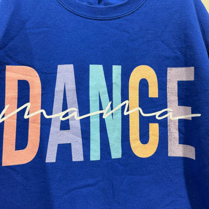 Port & Company Dance Mama Sweatshirt Women L Blue Cotton Blend Graphic EUC1