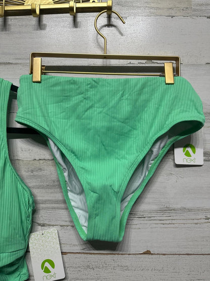 Next Bikini Set Women Med Mint Ribbed High Neck High Waist NWT2
