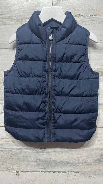 Gap Puffer Vest Kids 2T Navy Blue ColdControl Water Resistant EUC0
